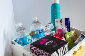 Create a fun wedding care package for the bride-to-be with Betsey Kleenex Style Tissues and other day of essentials that every bride needs on her big day. #ad #KleenexStyle