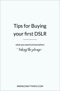 Before you buy your first DSLR, ask yourself what's important to you and what you need/want out of your first camera. Plus a few other important questions!
