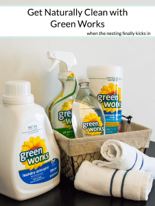 Gain a mother's peace of mind and use Green Works natural cleaning products to keep a new baby's nursery spotless and chemical-free! Great for those late night nesting sprees that always seem to be never-ending!