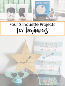 If you're wondering where to start, check out these four Silhouette projects for beginners that will get you used to working with different types of vinyl and materials!
