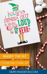 Spread some Christmas cheer with this canvas art from the movie Elf! Give it as a gift or keep it as a reminder to sing loud & proud this holiday season!