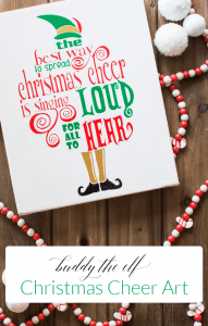 Spread some Christmas cheer with this adorable canvas quote art from the movie Elf! Give it as a gift or hang it in your home as a reminder to sing loud and proud this holiday season!