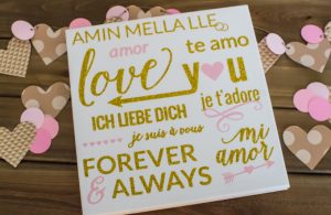 Use heat transfer vinyl to make a silhouette canvas art project for Valentine's Day! It's subtle enough to display all year round but still perfectly lovey.