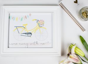 Display this sweet and simple Come Away With Me travel printable as a reminder to get lost and make memories with the ones you love this summer.
