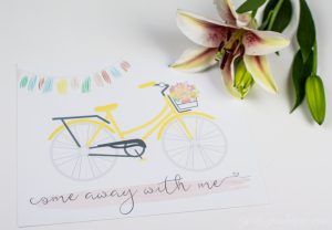 Display this sweet and simple Come Away With Me travel printable as a reminder to get lost and make memories with the ones you love this summer.