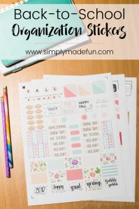 Start the school year off right with these cute and functional back-to-school organization stickers! FREE Silhouette files to download! #CreateWithHP [ad]