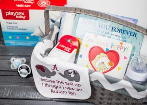 Make a cute football themed bib for the new dad in your life with your Silhouette machine and include it in a new dad gift basket! #MomsHelper #ad