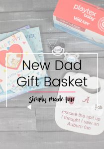 Make a cute football themed bib for the new dad in your life with your Silhouette machine and include it in a new dad gift basket! #MomsHelper #ad