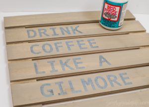 Decorate your coffee bar with Gilmore-inspired artwork using your Silhouette machine and a FREE SVG file to make the Gilmore Girls Coffee Sign.