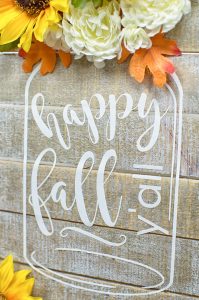 Celebrate Fall in Southern-style using my FREE Fall silhouette file and make your very own mason jar sign! So cute if you love rustic decor!