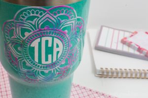 Save time, stress, and vinyl with this one simple trick that I use to help you layer vinyl the easy way. Perfect for designs with multiple colors!