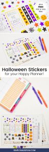 Halloween Stickers | Happy Planner | Free Printable | Halloween Printable | Holiday Crafts