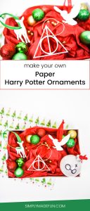 Harry Potter Crafts | Christmas Crafts | Christmas Ideas | Harry Potter DIY | Christmas Ornaments | Paper Harry Potter Ornaments