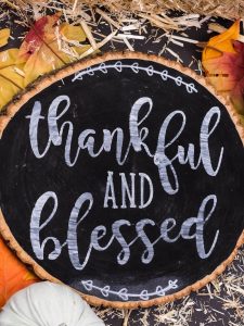 Thanksgiving Chalkboard Wooden Sign