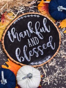 Thanksgiving Chalkboard Wooden Sign
