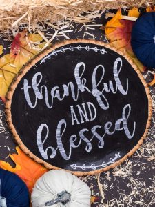 Thanksgiving Chalkboard Wooden Sign