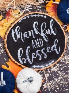 Thanksgiving Chalkboard Wooden Sign
