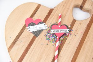 Heart Straw Toppers | Valentine's Day Crafts | Paper Crafts | Silhouette Portrait Crafts | Valentine's Day Tablescape | Holiday Decorations
