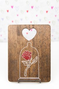 Beauty and the Beast Enchanted Rose Art | Disney Crafts | Silhouette Cameo Crafts | Vinyl Crafts | Beauty and the Beast | Belle Crafts