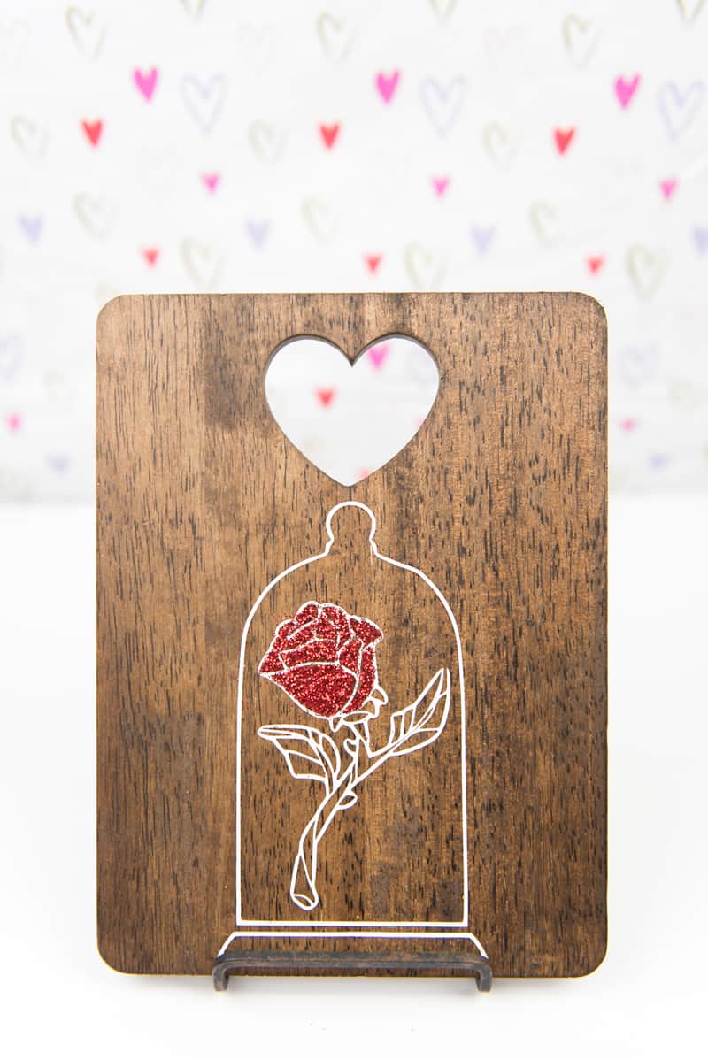 Beauty and the Beast Enchanted Rose Art | Disney Crafts | Silhouette Cameo Crafts | Vinyl Crafts | Beauty and the Beast | Belle Crafts