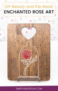 Beauty and the Beast Enchanted Rose Art | Disney Crafts | Silhouette Cameo Crafts | Vinyl Crafts | Beauty and the Beast | Belle Crafts