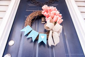 Easy Spring Tulip Wreath | Spring Wreath | Wreath | DIY | Home Decor | Spring Wreath | Grapevine Wreath | Tutorial | Spring Wreath Tutorial
