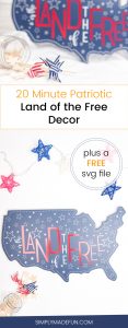 Land of the free decor | 4th of July crafts | 4th of July decor | 4th of July decorations | Silhouette Crafts | Silhouette Vinyl Crafts | Vinyl Crafts | 4th of July Crafts DIY