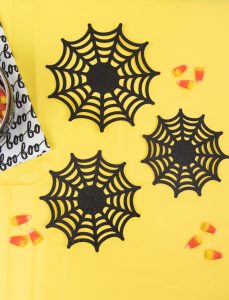 Paper Spider Webs -Get the SVG cut files for these paper spider webs! Make your own family-friendly decor instead this year, it only takes 15 minutes to put together with the Silhouette Cameo!