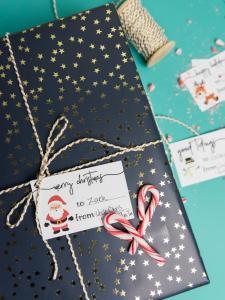 Holiday Gift Tags - The print and cut feature on the Silhouette makes it so easy to DIY personalized gift tags for your holiday parties this year! You can download the PNG + SVG files for both Cricut and Silhouette users and give each of your gifts a little bit of homemade flair this season.