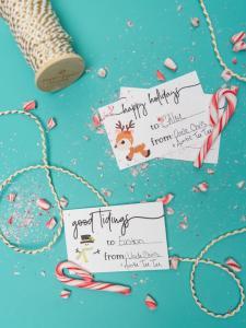 Holiday Gift Tags - The print and cut feature on the Silhouette makes it so easy to DIY personalized gift tags for your holiday parties this year! You can download the PNG + SVG files for both Cricut and Silhouette users and give each of your gifts a little bit of homemade flair this season.