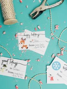 Holiday Gift Tags - The print and cut feature on the Silhouette makes it so easy to DIY personalized gift tags for your holiday parties this year! You can download the PNG + SVG files for both Cricut and Silhouette users and give each of your gifts a little bit of homemade flair this season.