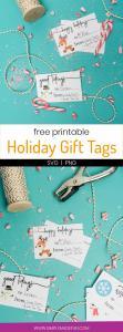 Holiday Gift Tags - The print and cut feature on the Silhouette makes it so easy to DIY personalized gift tags for your holiday parties this year! You can download the PNG + SVG files for both Cricut and Silhouette users and give each of your gifts a little bit of homemade flair this season.