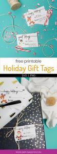 Holiday Gift Tags - The print and cut feature on the Silhouette makes it so easy to DIY personalized gift tags for your holiday parties this year! You can download the PNG + SVG files for both Cricut and Silhouette users and give each of your gifts a little bit of homemade flair this season.