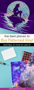 Buy Patterned Vinyl - Want to change up your vinyl game and find some cool new vinyl patterns to try for your projects? I've put together a list of my favorite places to buy patterned vinyl (heat transfer and permanent vinyl!) for your next Silhouette Cameo or Cricut project!
