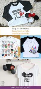 Disney Shirts to Make with Your Silhouette - Before heading to the Disney parks for your next family vacation you should pull out your Silhouette Cameo and DIY some custom shirts for you and the family. We love showing off our personalities with handmade shirts and they make great conversation starters when you meet Mickey and his friends!