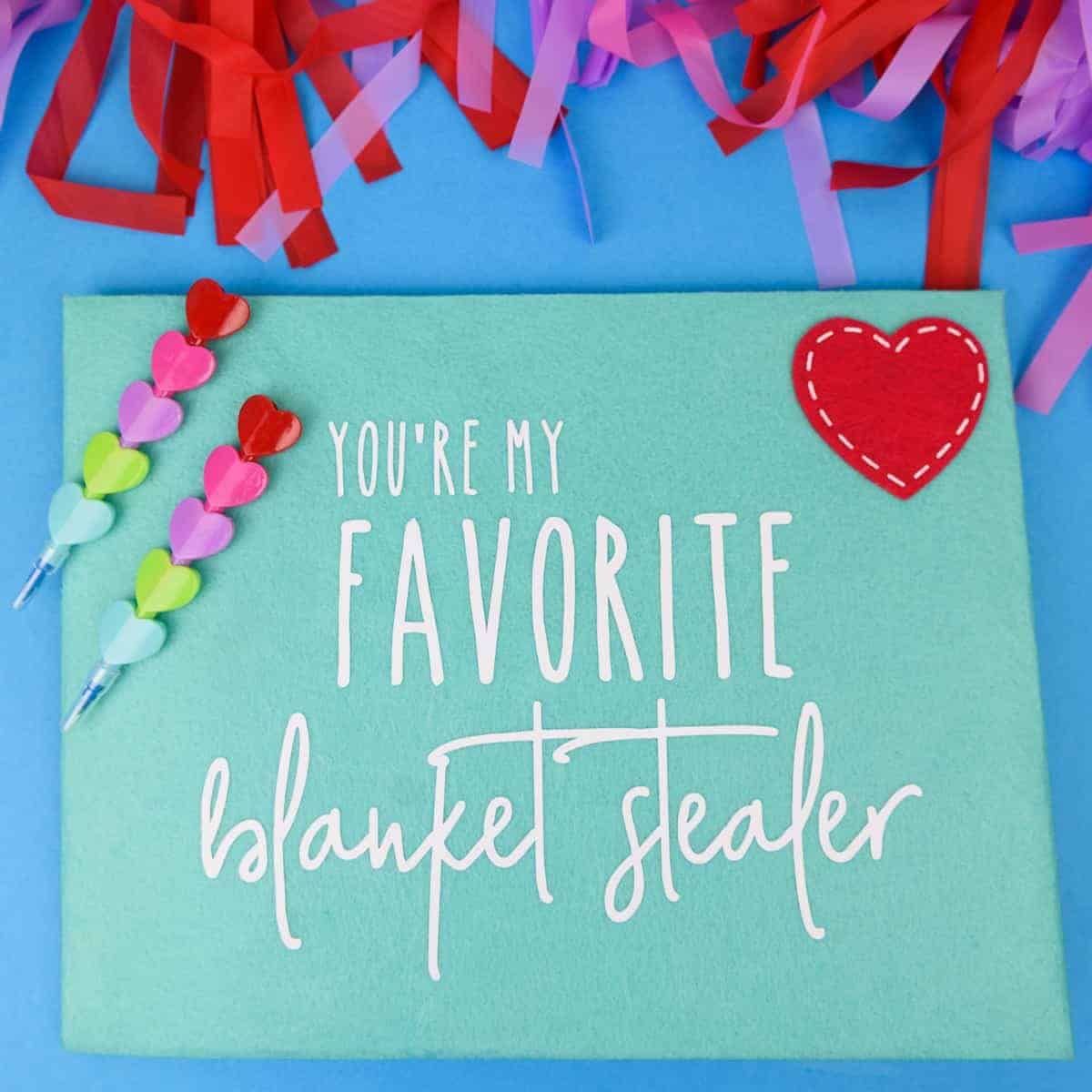 Felt Envelopes for Valentine's Day - Grab felt envelopes from the Target Dollar Spot and personalize them with vinyl for your significant other for Valentine's Day. It's a gift and a sarcastic (and honest) card all in one!