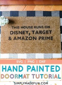hand painted doormat tutorial