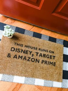 hand painted doormat tutorial