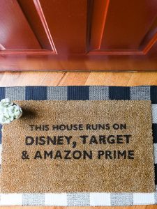 hand painted doormat tutorial