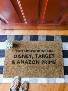 hand painted doormat tutorial