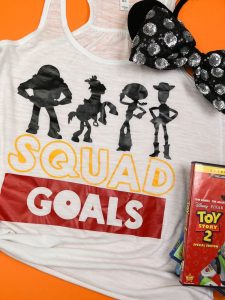 Toy Story Shirt - Toy Story Land is opening at Disney World Summer of 2018 and we're designing our own shirts for opening day! If you or your little ones love the Toy Story characters and can't wait for the new land to open at Disney's Hollywood Studios, you need these shirts! They're super easy to make with a Silhouette Cameo or Cricut Machine and when you're done you'll have super cute and custom shirts for your next Disney vacation!