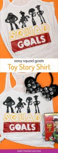 Toy Story Shirt - Toy Story Land is opening at Disney World Summer of 2018 and we're designing our own shirts for opening day! If you or your little ones love the Toy Story characters and can't wait for the new land to open at Disney's Hollywood Studios, you need these shirts! They're super easy to make with a Silhouette Cameo or Cricut Machine and when you're done you'll have super cute and custom shirts for your next Disney vacation!