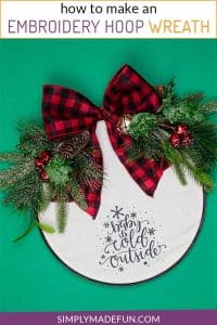 Embroidery Hoop Christmas Wreath DIY