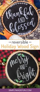 Thanksgiving to Christmas Reversible Holiday Sign