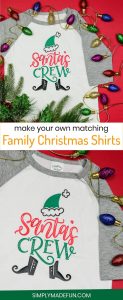 Hand Lettered Matching Family Christmas Shirts DIY