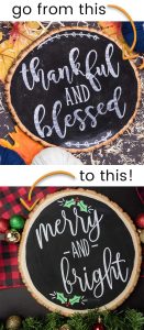 Thanksgiving to Christmas Reversible Holiday Sign