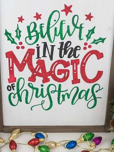 Reversible Hand Lettered Christmas Sign