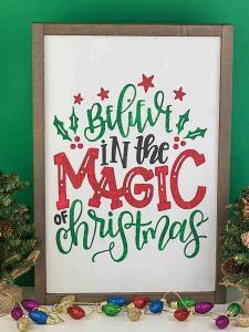 Reversible Hand Lettered Christmas Sign