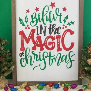 Reversible Hand Lettered Christmas Sign