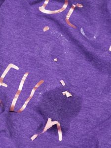 Remove heat transfer vinyl with Letting Removing Solvent